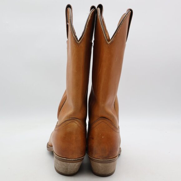 Abilene Cowboy Boots Women’s Size 6 M Brown Leather Vibram Soles USA Made - Picture 4 of 10